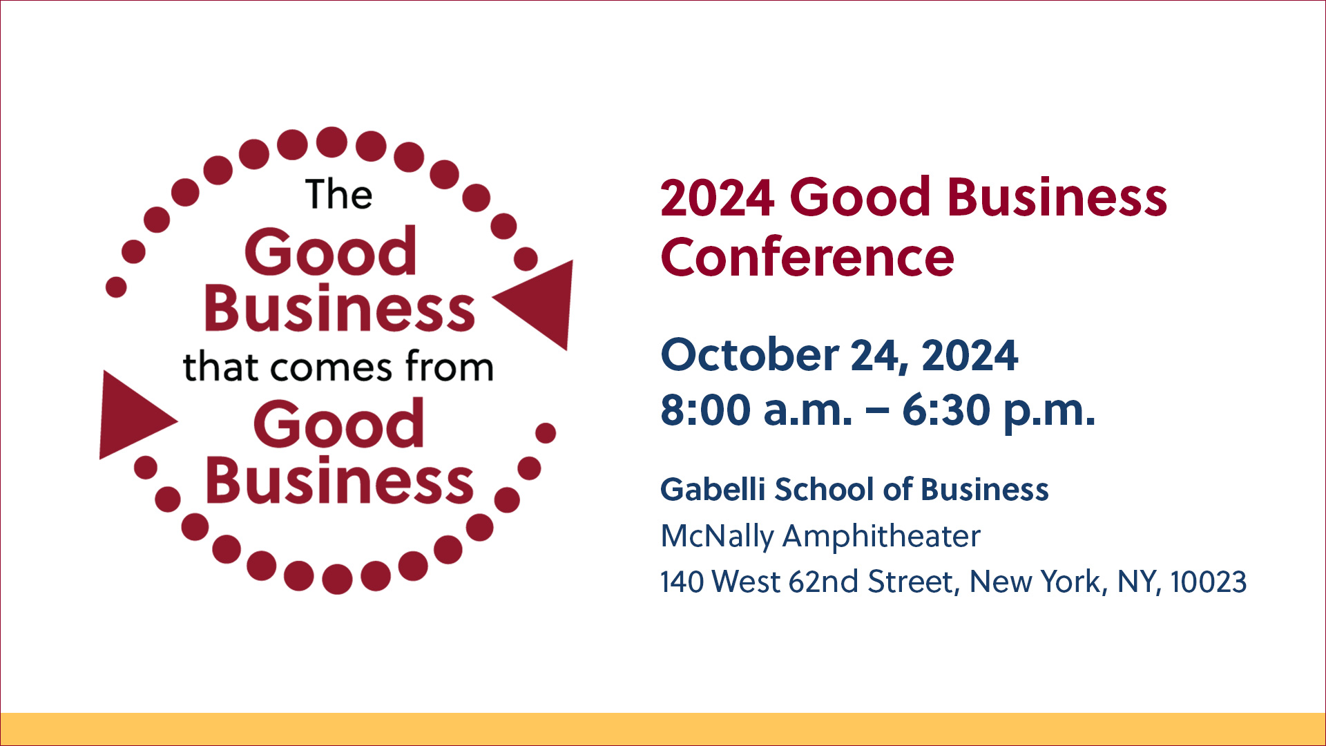 Graphic Image: 2024 Good business Conference