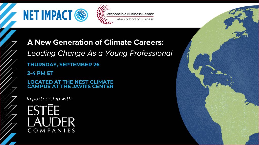 Graphic Image: A New Generation of Climate Careers - Thurs., Sept. 26, 2-4 p.m.